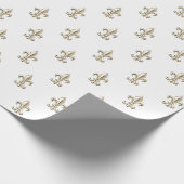 ヴィンテージ（紋章の）フラ・ダ・リ ラッピングペーパー (角)