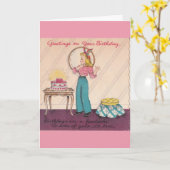 ヴィンテージ – 素晴らしい誕生日おめでとう。 カード (黄色い花)