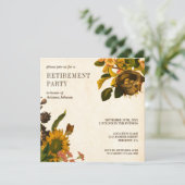 ヴィンテージ·素朴フローラ除去パーティー 招待状 (スタンド正面)