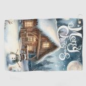 ヴィンテージ/素朴/雪だるま/クリスマス ゴルフタオル (横)