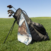 ヴィンテージ/素朴/雪だるま/クリスマス ゴルフタオル (グリーン)