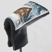 ヴィンテージ/素朴/雪だるま/クリスマス ゴルフヘッドカバー (3/4 正面)