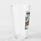 ヴィンテージ/素朴/雪だるま/クリスマス タンブラーグラス (右)