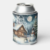 ヴィンテージ/素朴/雪だるま/クリスマス 缶クーラー (缶裏面)