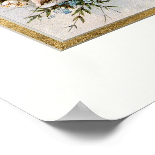 ヴィンテージ 結婚証明書 結婚写真 ポスター (角)