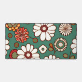 ヴィンテージ（緑の背景の花） デスクマット (正面)