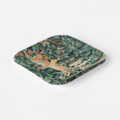 ヴィンテージ「緑」 – 木の花とウサギ ペーパープレート (傾斜あり)