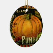 ヴィンテージ 缶ラベル アート, バタフライ パンプキン 野菜 セラミックオーナメント (右)