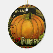 ヴィンテージ 缶ラベル アート, バタフライ パンプキン 野菜 セラミックオーナメント (左)