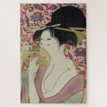 ヴィンテージ 美しい芸者ポトレート とくしで