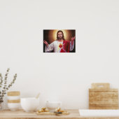 ヴィンテージ,聖なるイエス・キリストの汚れなきハート ポスター (キッチン)