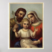 ヴィンテージ，聖なる家族，イエス・キリスト，ヨセフ，マリア ポスター (正面)