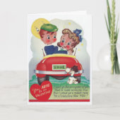 ヴィンテージ-自動車私のバレンタインはです、 シーズンカード (正面)