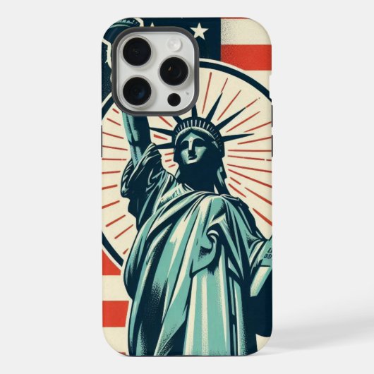 ヴィンテージ 自由の女神像 iPhoneケース (裏面)