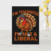 ヴィンテージ　自由主義者でなくてよかった　感謝祭 カード (黄色い花)