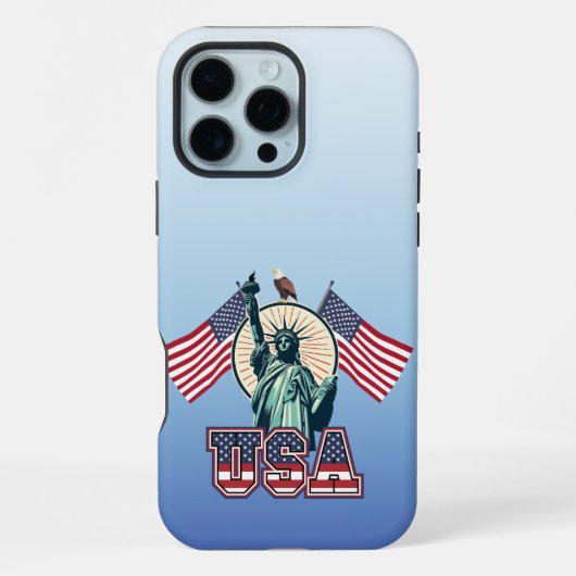 ヴィンテージ、自由iPhoneケースの像 iPhoneケース (裏面)