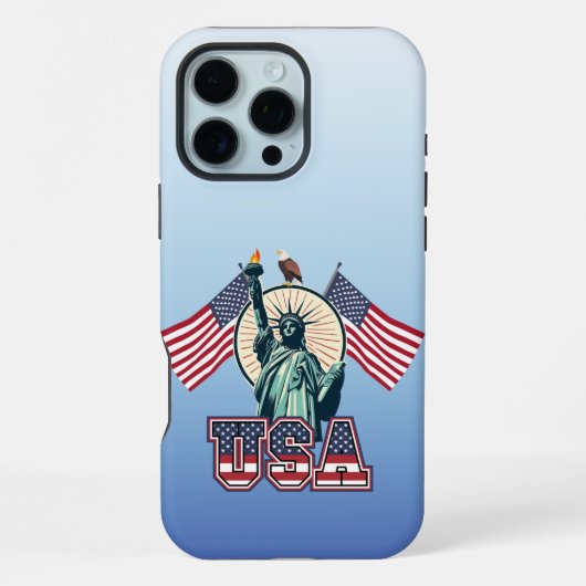 ヴィンテージ、自由iPhoneケースの像 iPhoneケース (裏面)