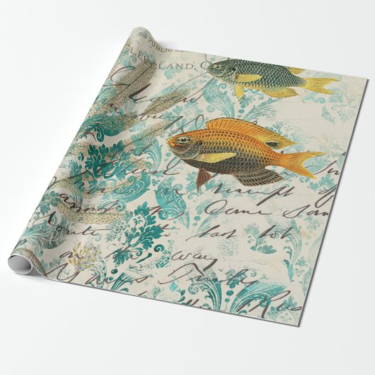 ヴィンテージ 航海の ラッピングペーパー (アンロールド)