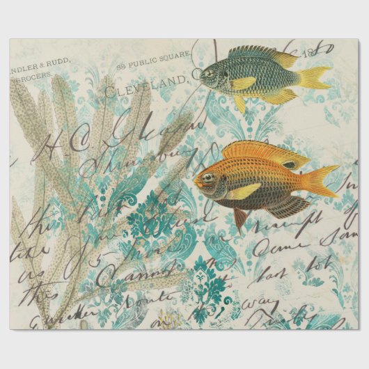 ヴィンテージ 航海の ラッピングペーパー (フラット)