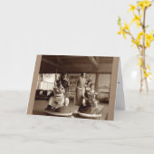 ヴィンテージ – 良い友人が、あなたの人生をより良いものにします。 カード (黄色い花)