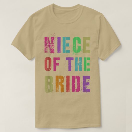 ヴィンテージ 花嫁の姪  ブライズパーティー 親族 F Tシャツ (デザイン正面)