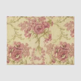 ヴィンテージ、花柄、珊瑚、ピンク、バラ、かわいいぼろぼろの上品e 薄葉紙