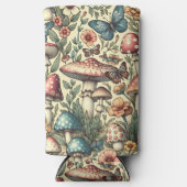 ヴィンテージ、花、蝶お洒落 スリム缶クーラー (正面)