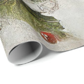 ヴィンテージ、葉オーナメントクリスマス ラッピングペーパー (ロールコーナー)