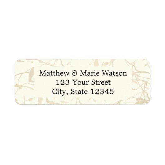 ヴィンテージ 葉模様 ラベル (正面)