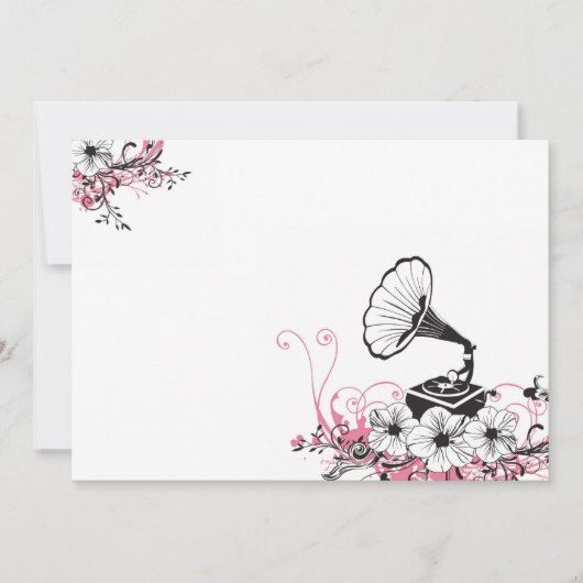 ヴィンテージ・蓄音機の招待状 招待状 (正面)