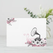 ヴィンテージ・蓄音機 招待状 (スタンド正面)