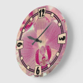 ヴィンテージ、蘭 ラージ壁時計 (傾斜)