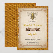 ヴィンテージ　蜂をテーマにした招待状 招待状 (正面/裏面)