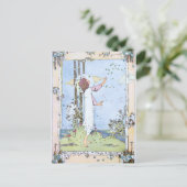 ヴィンテージ『蝶々すべての青』 by Jessie M. King ポストカード (スタンド正面)