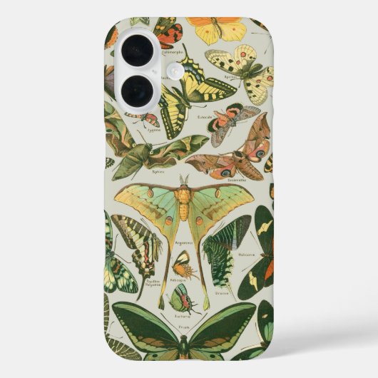 ヴィンテージ 蝶 ガ デザインプリント Case-Mate iPhoneケース (裏面)