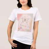 ヴィンテージ 蝶 フラワー Tシャツ | 優しい美意識 (正面)