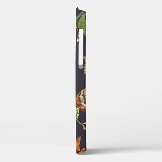 ヴィンテージ、蝶、刺繍水色。 Case-Mate iPhoneケース (裏面 / 左)