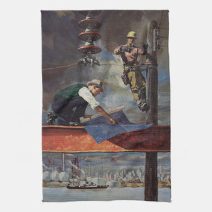 ヴィンテージ、設計者、建築 キッチンタオル