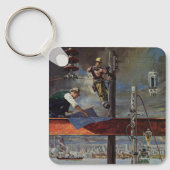 ヴィンテージ、設計者、建築 キーホルダー (正面)