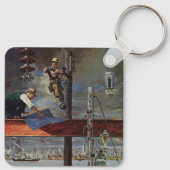 ヴィンテージ、設計者、建築 キーホルダー (裏面)