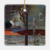 ヴィンテージ、設計者、建築 セラミックオーナメント (裏面)