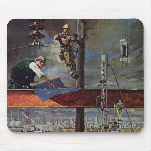 ヴィンテージ、設計者、建築 マウスパッド (正面)