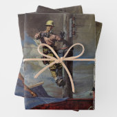 ヴィンテージ、設計者、建築 ラッピングペーパーシート (インサイチュ)