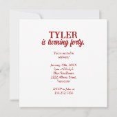 ヴィンテージ 誕生年 完璧に熟成 カスタム 招待状 (裏面)