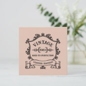 ヴィンテージ 誕生年 完璧に熟成 カスタム 招待状 (スタンド正面)