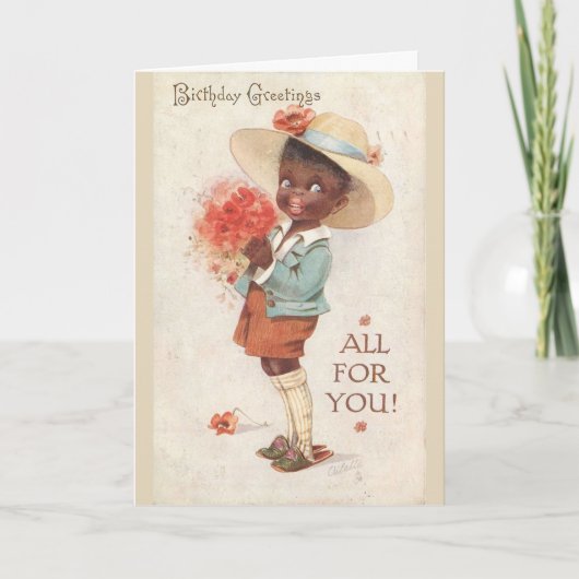 ヴィンテージ – 誕生日おめでとう。 カード (正面)