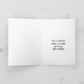 ヴィンテージ 誕生日スタンダード, 5" x 7" 折りたたみ式グリーティングカード カード (内部)