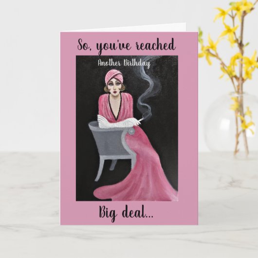 ヴィンテージ 誕生日スタンダード、5" x 7" 折りたたみ式グリーティングカード カード (黄色い花)