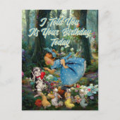 ヴィンテージ 誕生日 犬の女の子 レトロ | ポストカード (正面)