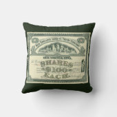 ヴィンテージ 資本 株式 証明書 ビジネス ファイナンス クッション (裏面)